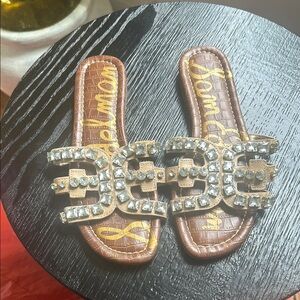 Sam Edelman Brown Sandals with Silver Accents